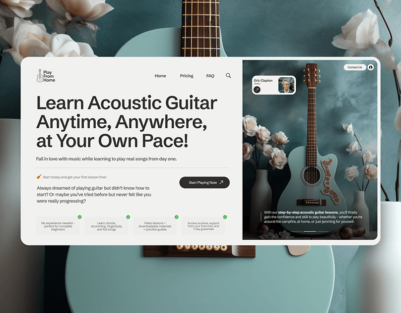 Acoustic-Guitar-Lesson-Web-Page-UIUX